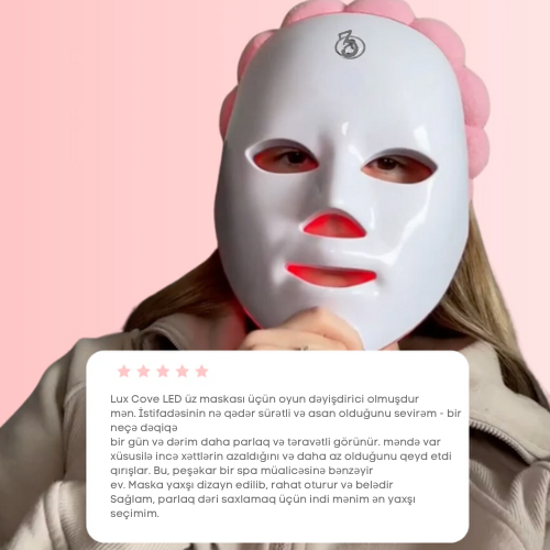 Daşınabilən LED İşıqlı Üz Terapiya Maskası